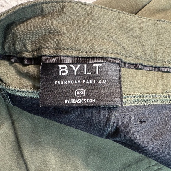 BYLT Premium Basics Everyday Pant 2.0 Mens 2XL 37x30 Green Slim Fit Stretch - Picture 4 of 12